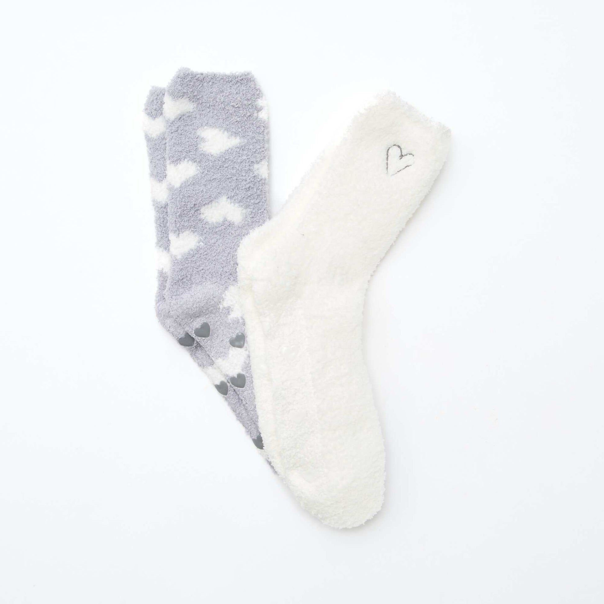 Lot de 2 paires de chaussettes chaudes GRIS