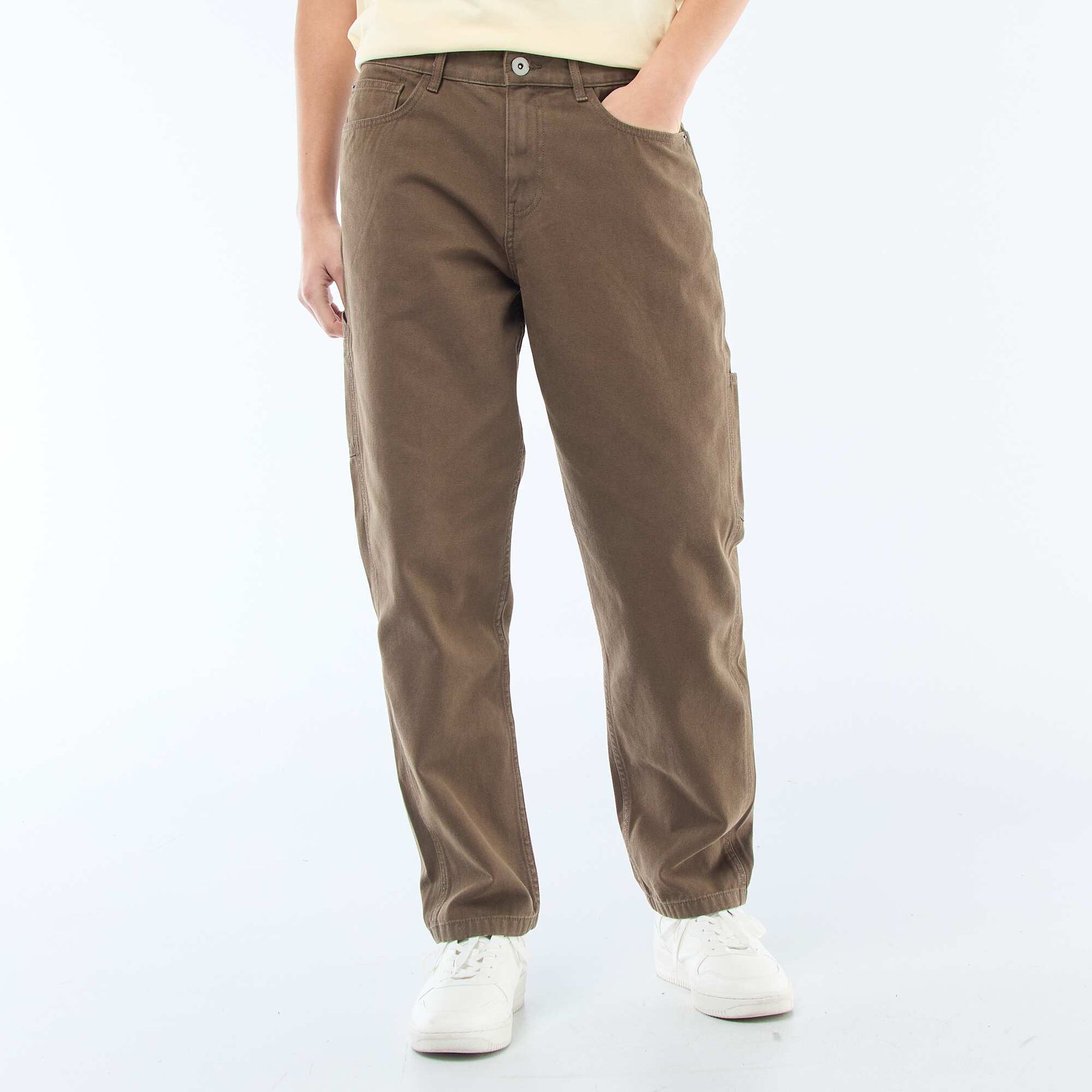 Pantalon style carpenter MARRON