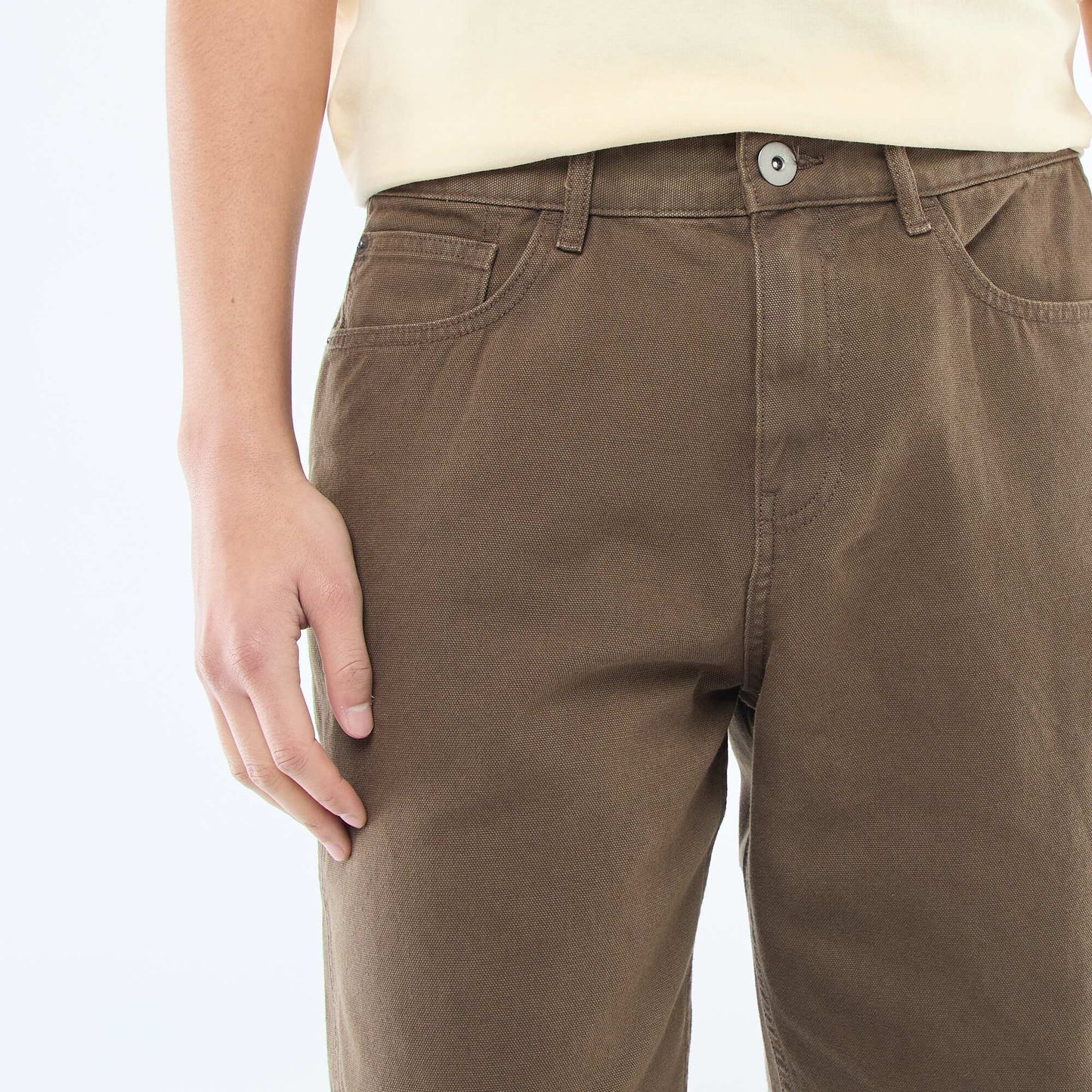 Pantalon style carpenter MARRON