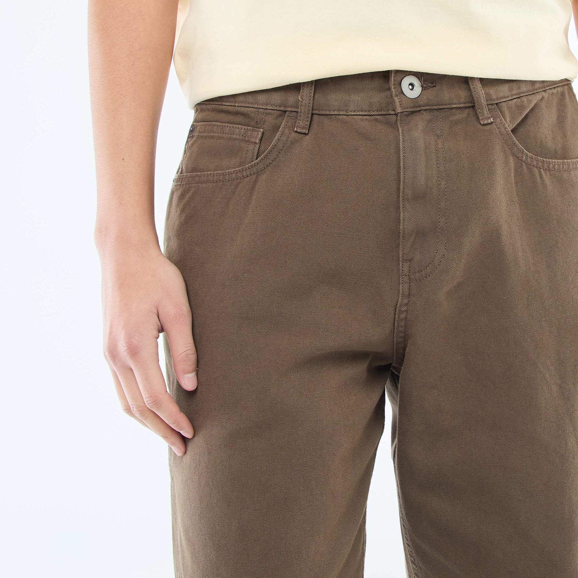 Pantalon style carpenter MARRON