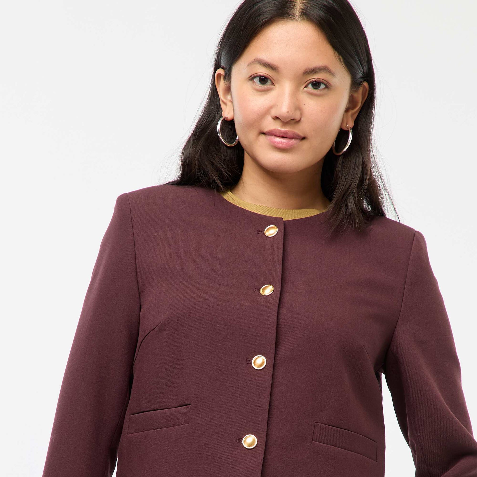 Veste courte à boutons dorés VIOLET