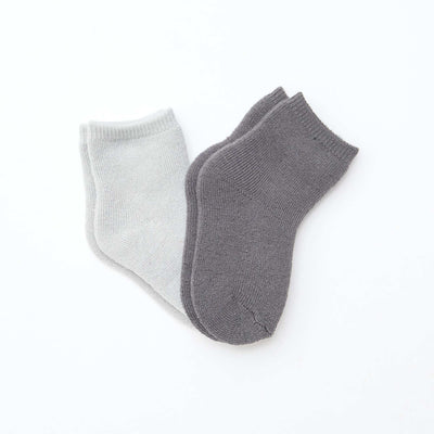 Lot de 2 paires de chaussettes fantaisie basse GRIS