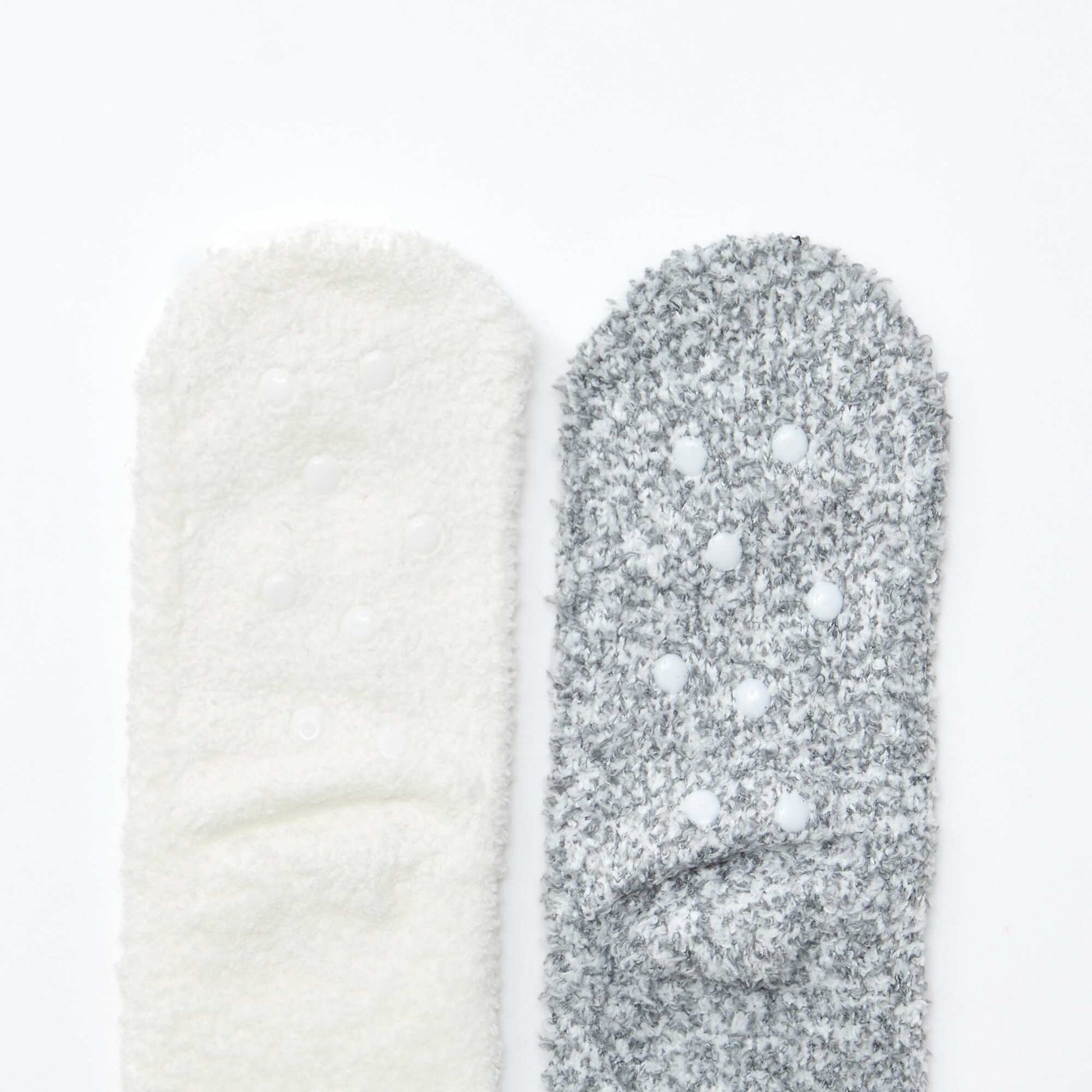 Lot de 2 paires de chaussettes fantaisie GRIS