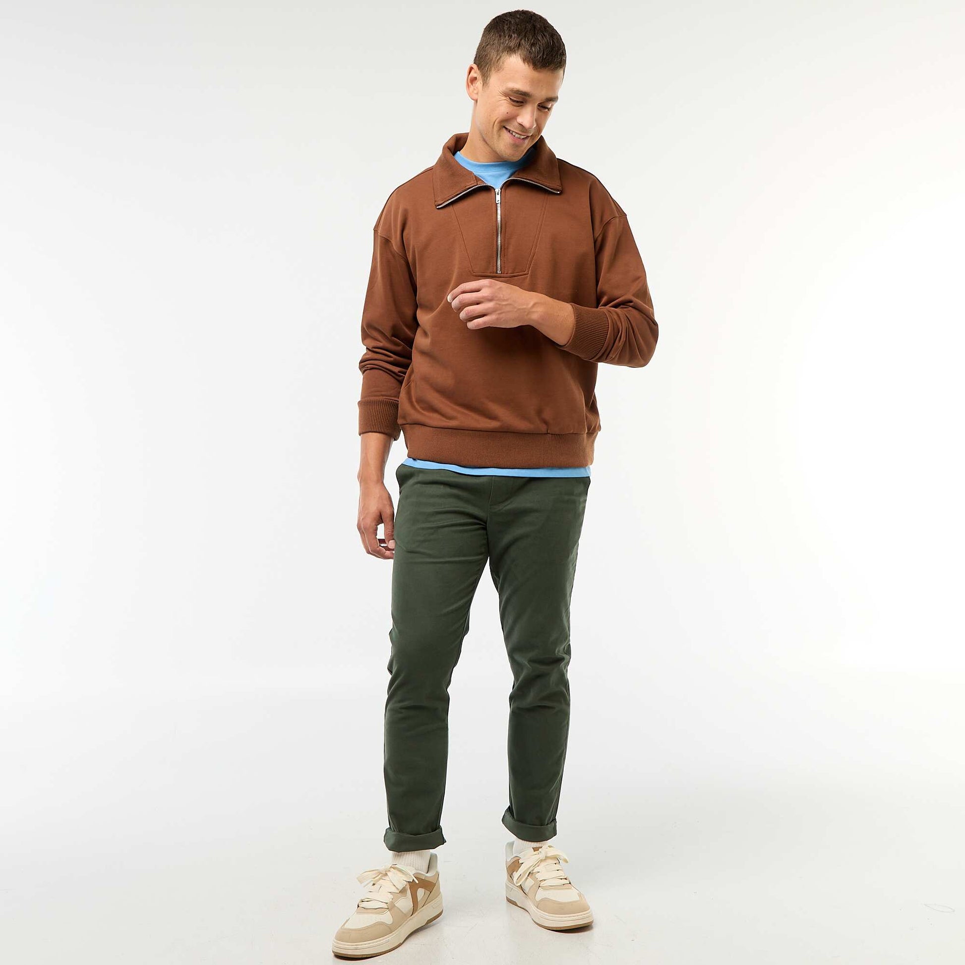 Jogging slim uni KAKI