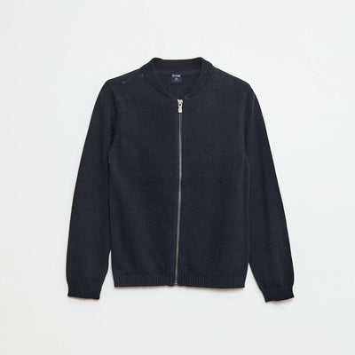 Gilet uni en coton BLEU