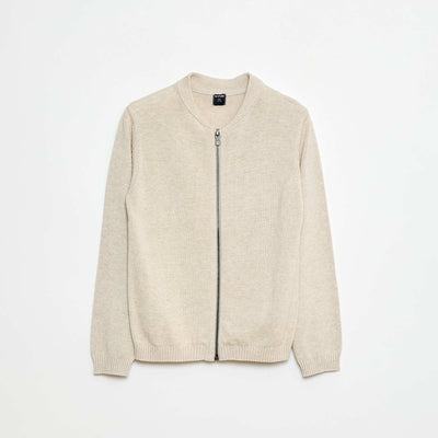 Gilet uni en coton BEIGE