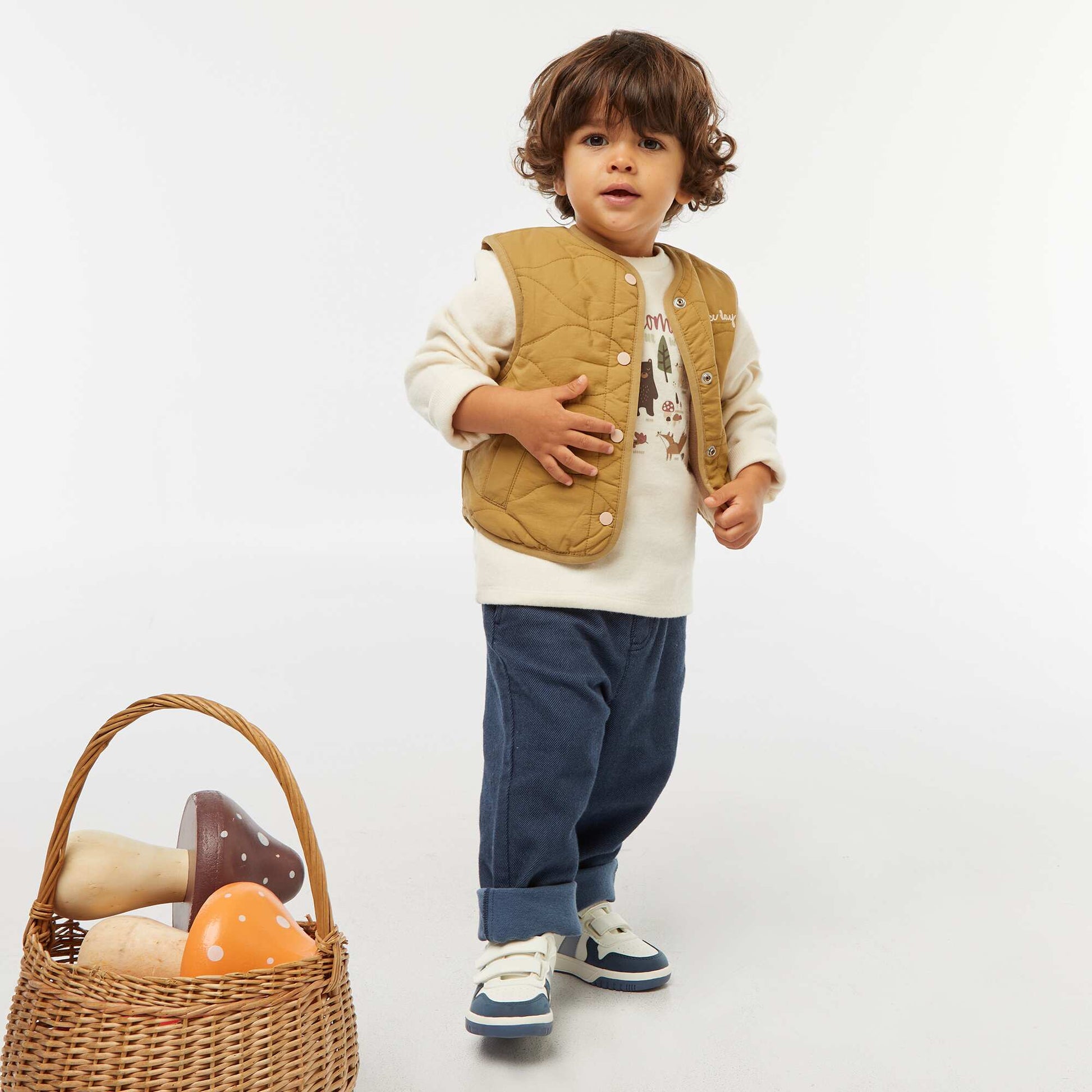 Pantalon en twill avec 2 vraies poches BLEU