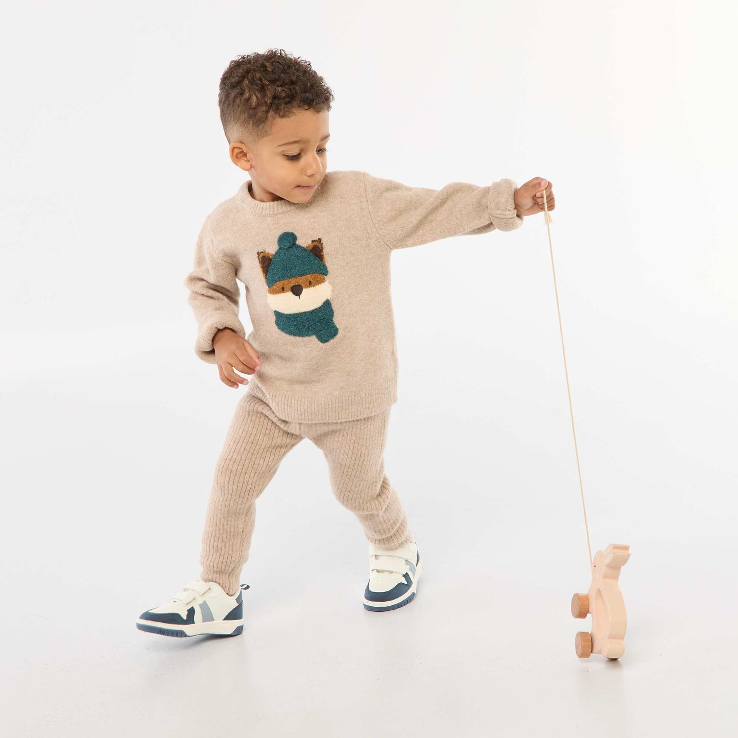 Ensemble tee-shirt + pantalon - imprimé renard BEIGE
