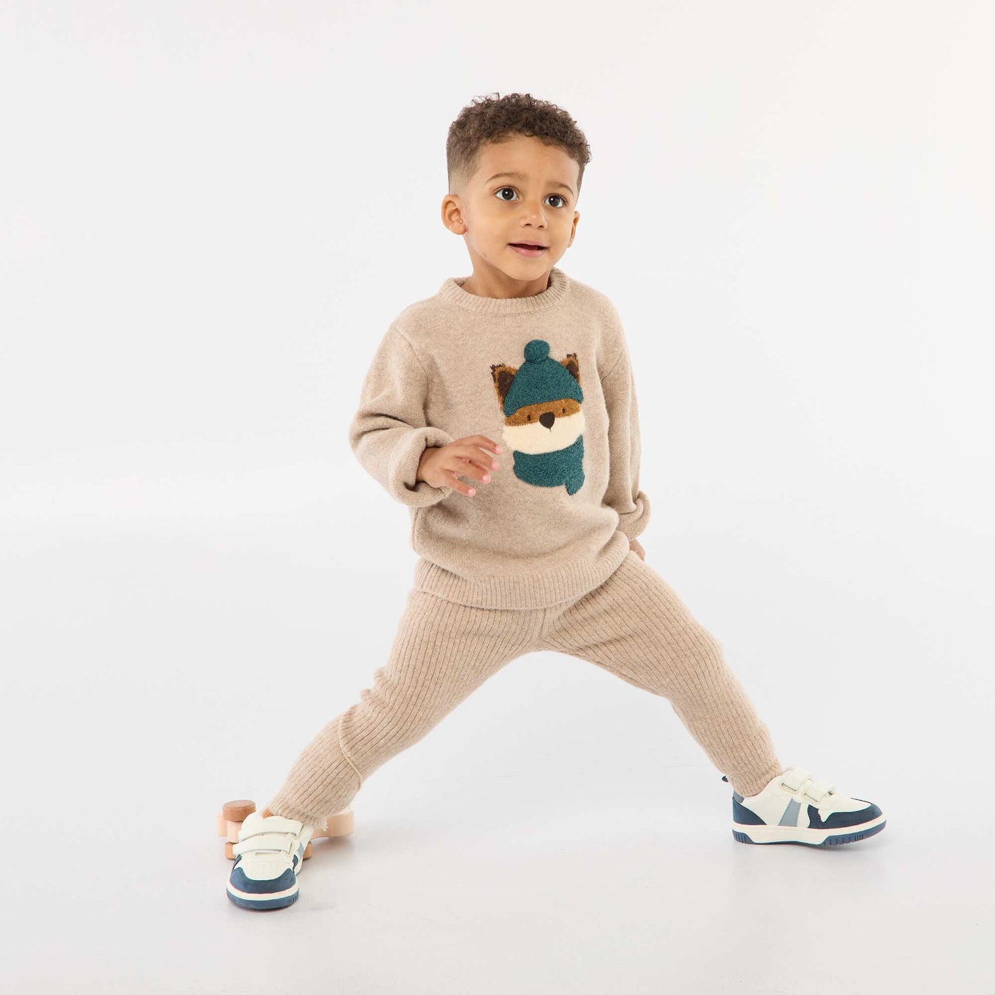 Ensemble tee-shirt + pantalon - imprimé renard BEIGE