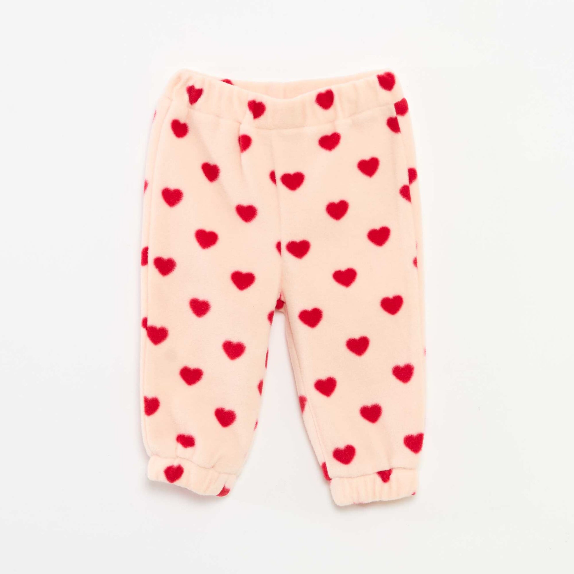 Ensemble jogging en polaire veste zippée + pantalon - 2 pièces ROSE