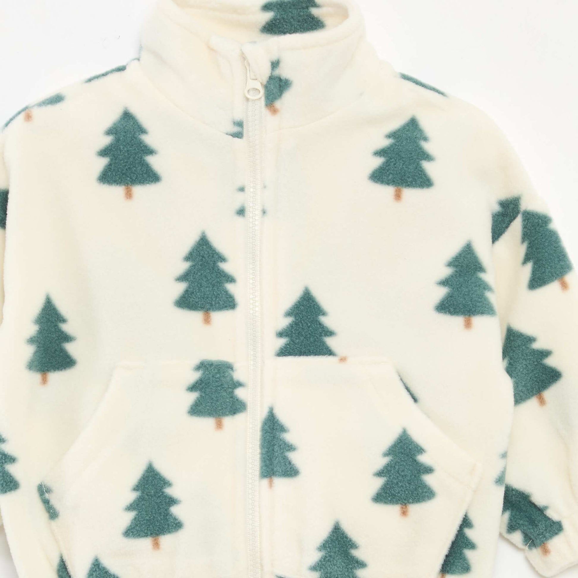 Ensemble jogging en polaire veste zippée + pantalon - 2 pièces BLANC