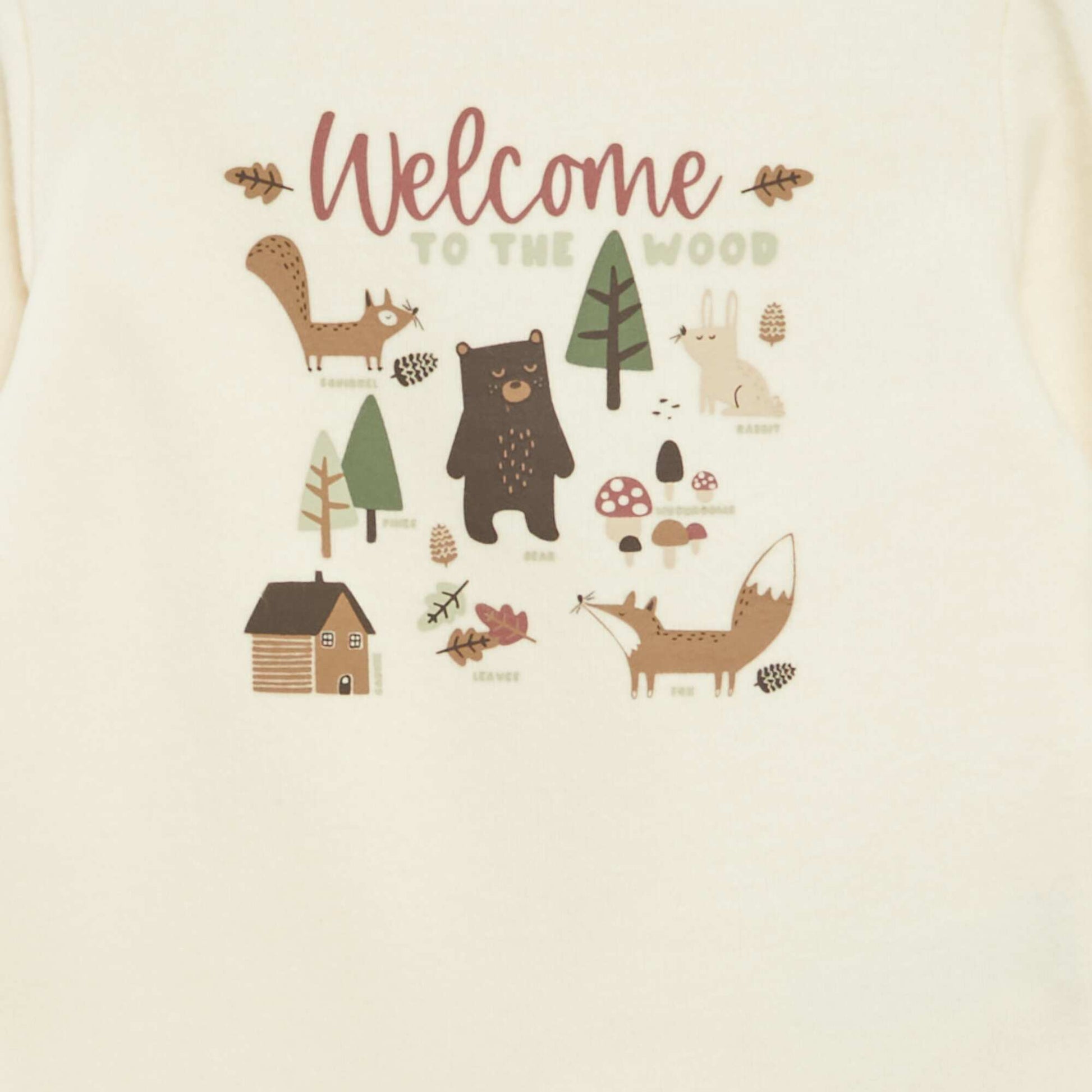 Tee-shirt imprimé en maille doudou BLANC