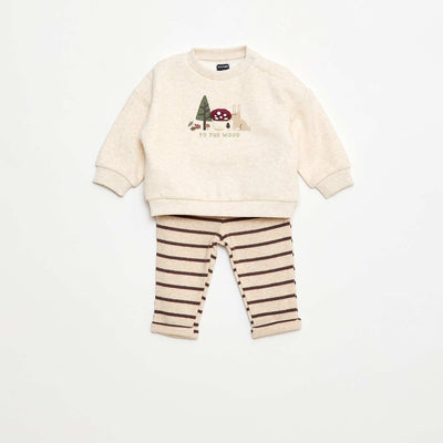 Ensemble sweat + legging animé BEIGE