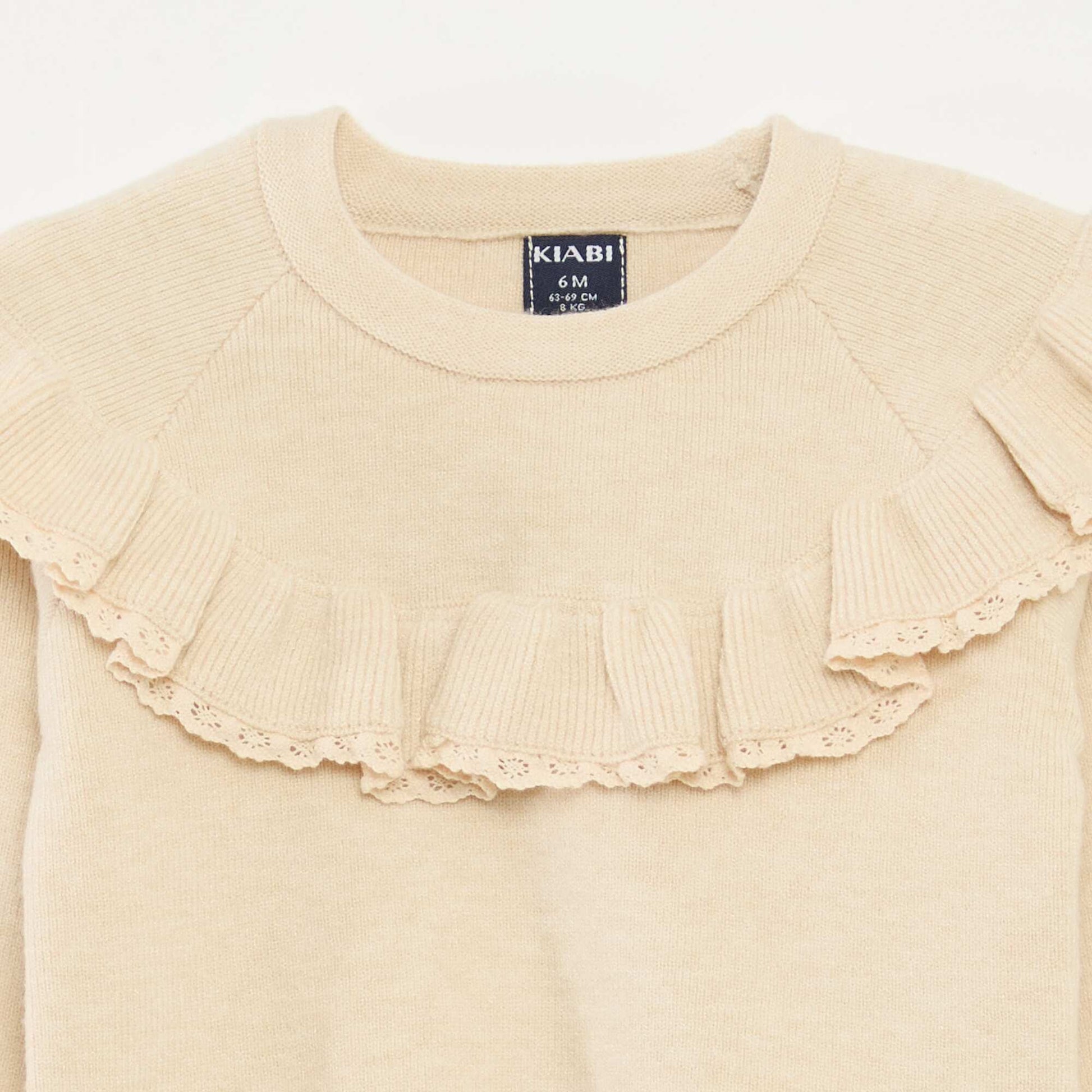 Ensemble pull + legging en maille BEIGE