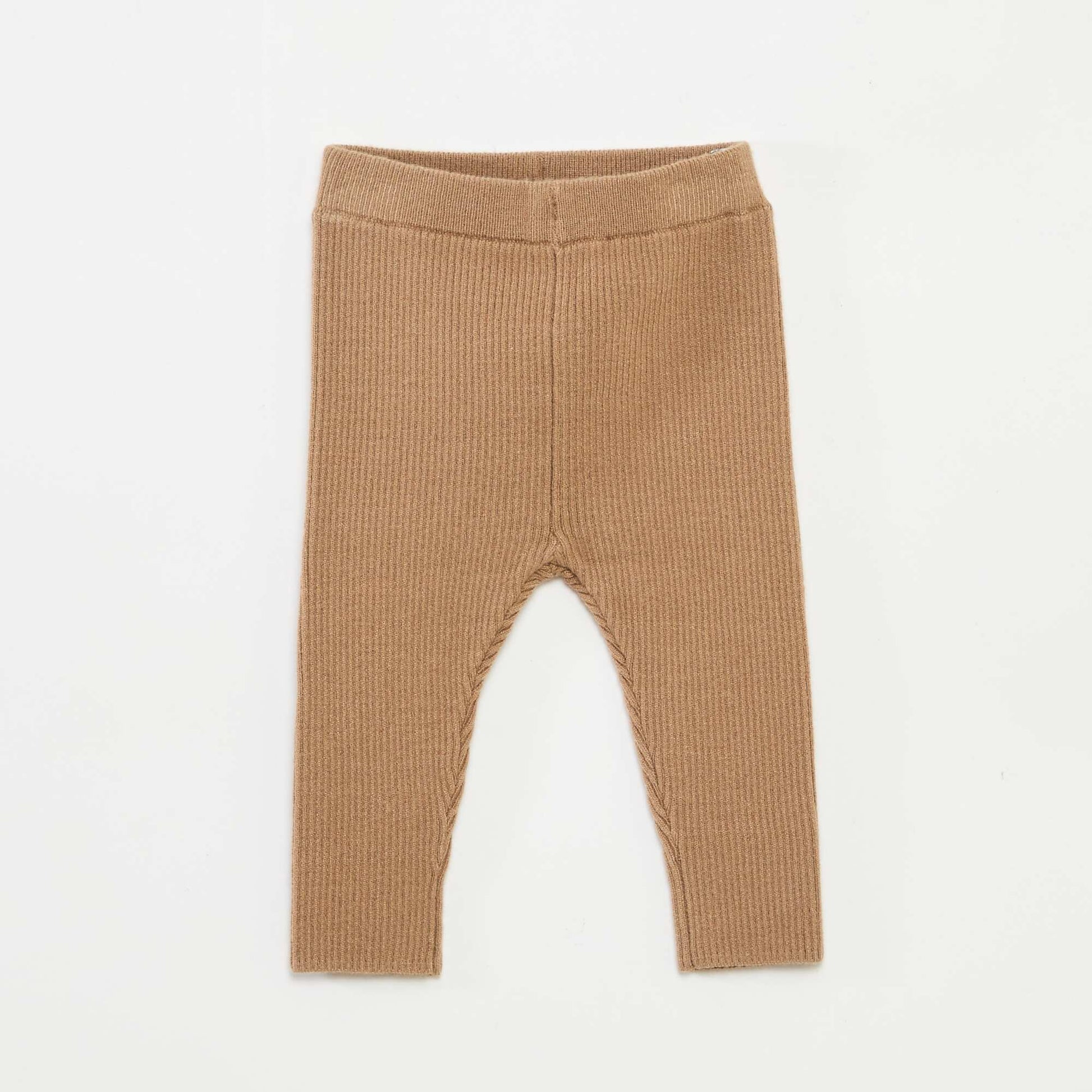 Ensemble en tricot gilet + legging MARRON