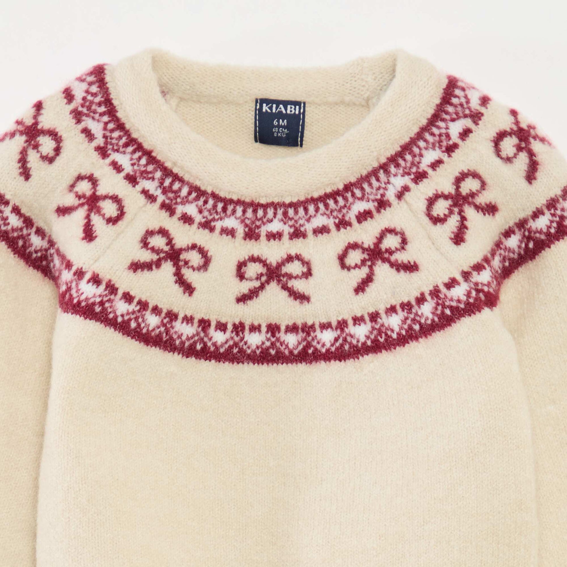 Ensemble tricot pull + legging jacquard BEIGE