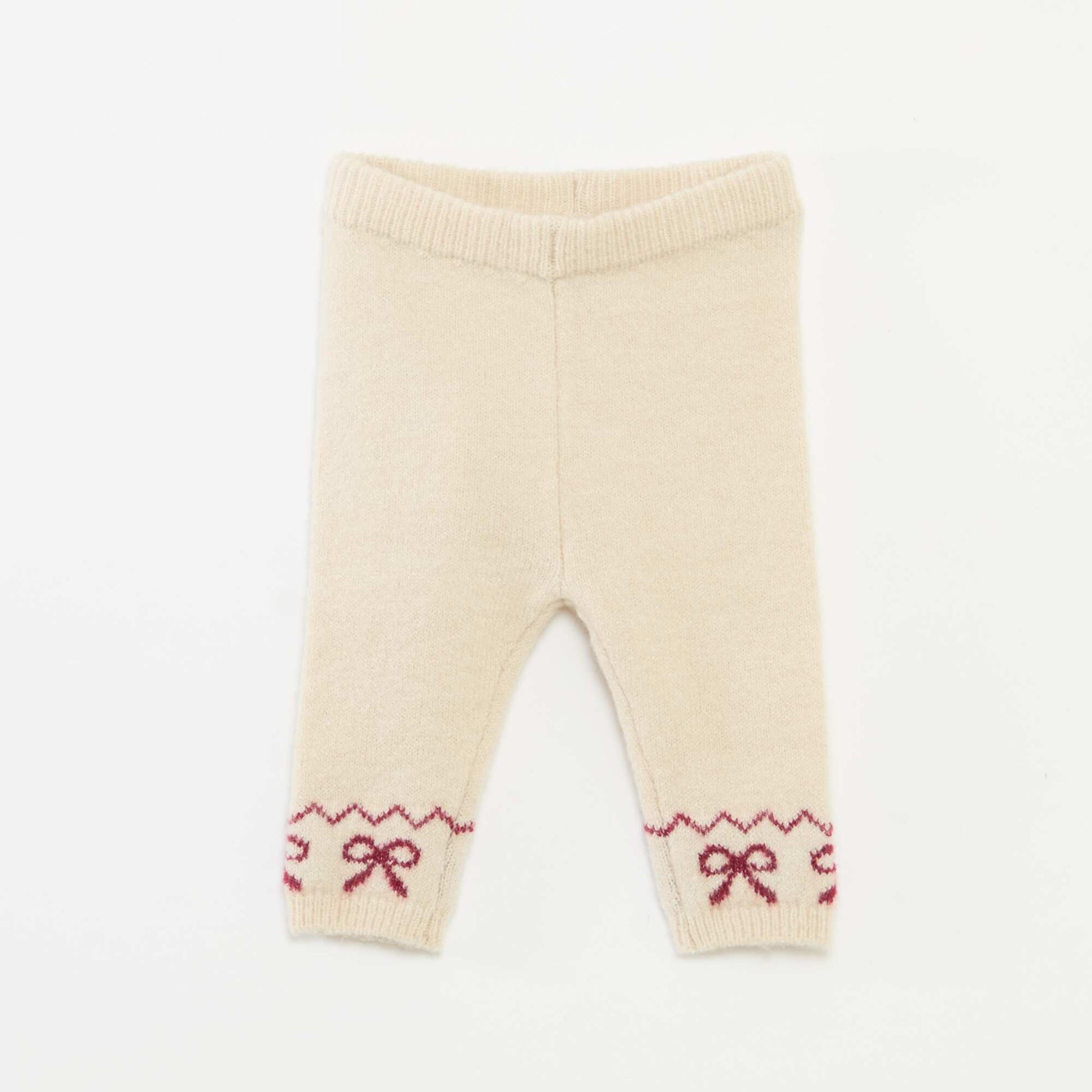 Ensemble tricot pull + legging jacquard BEIGE