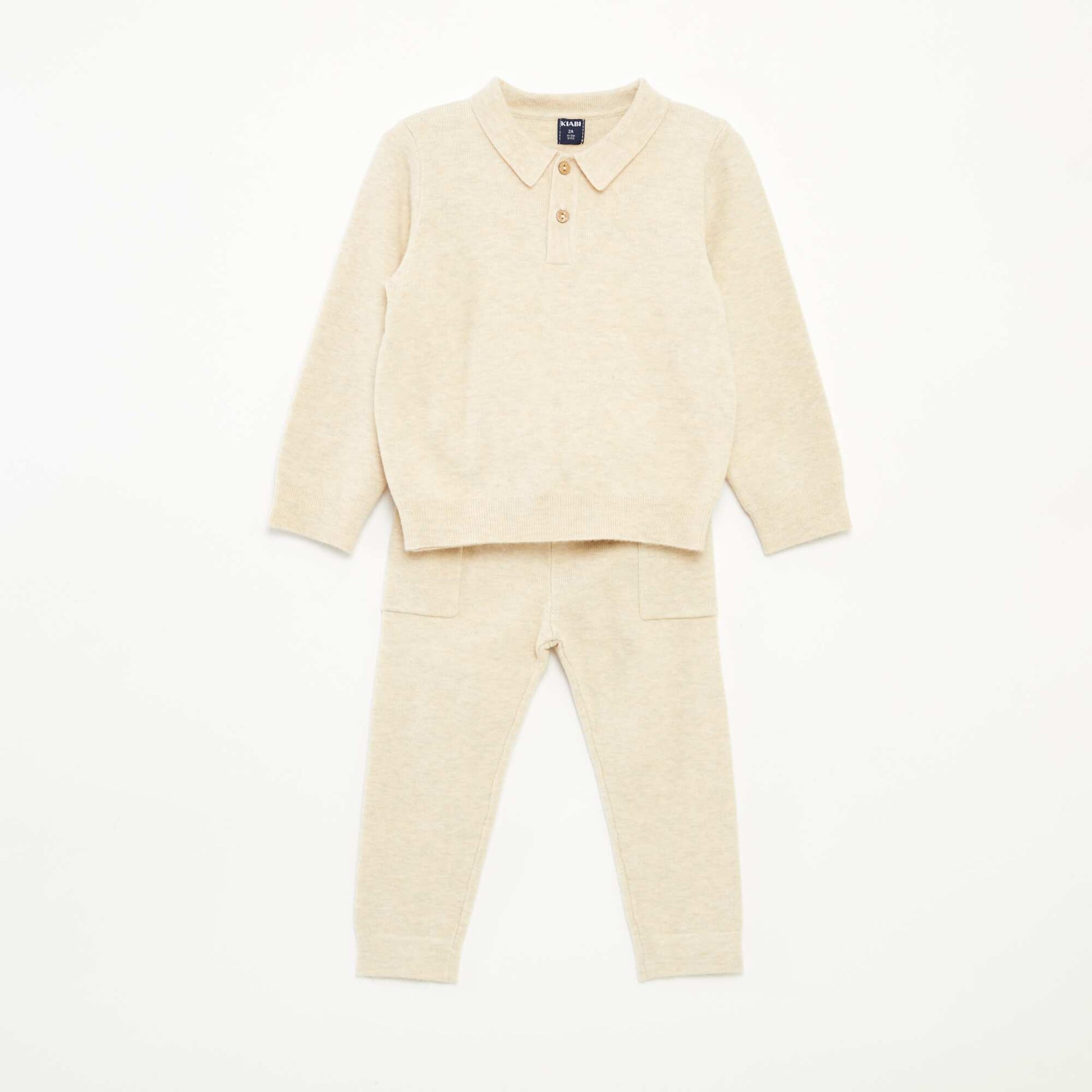 Ensemble 2 pièces en tricot BEIGE
