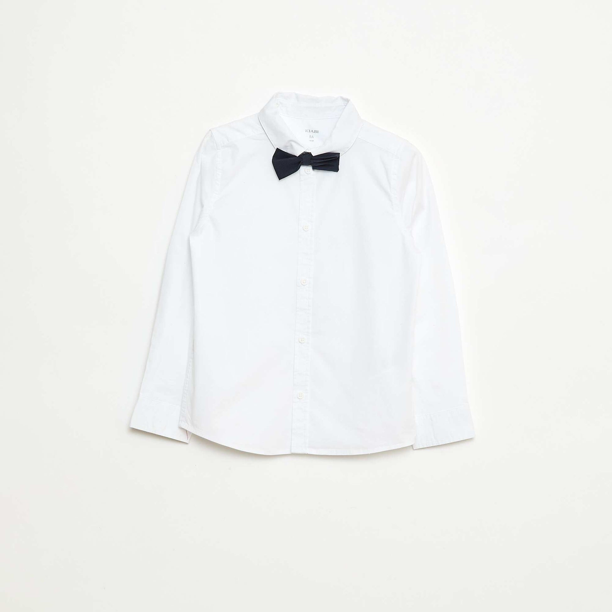 Ensemble chemise + nœud papillon à scratch - 2 pièces BLANC