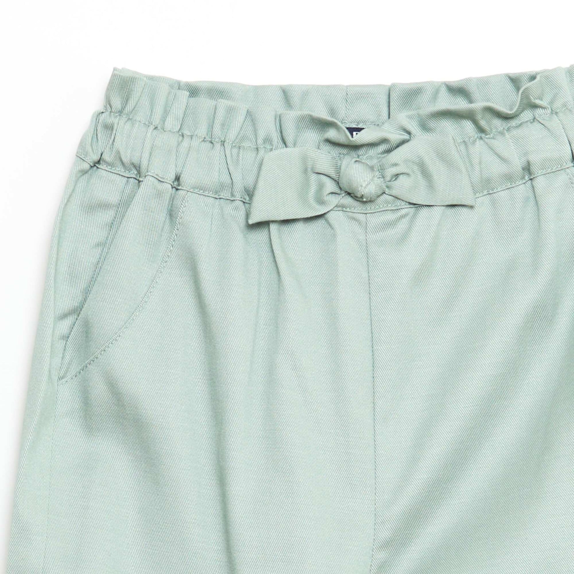 Pantalon paperbag en tencel VERT