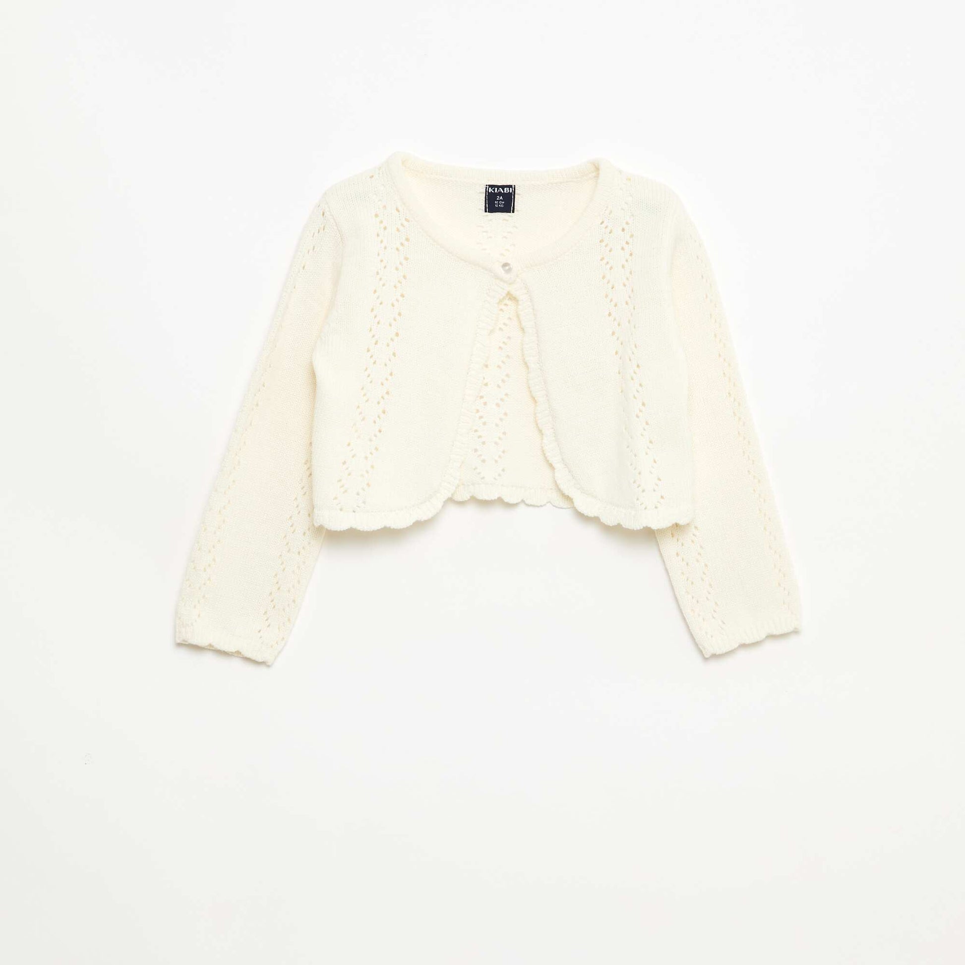 Boléro en maille ajourée BEIGE