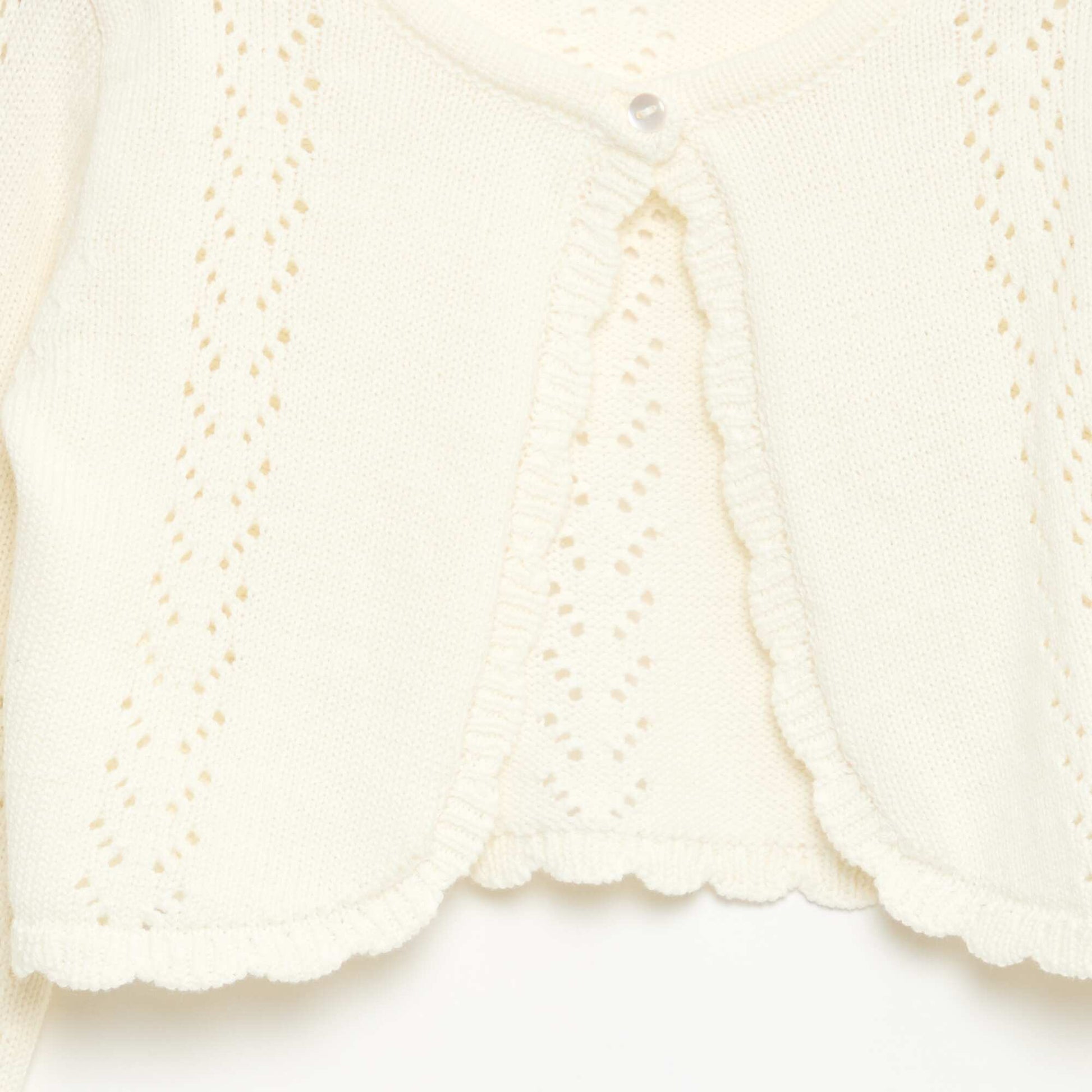 Boléro en maille ajourée BEIGE