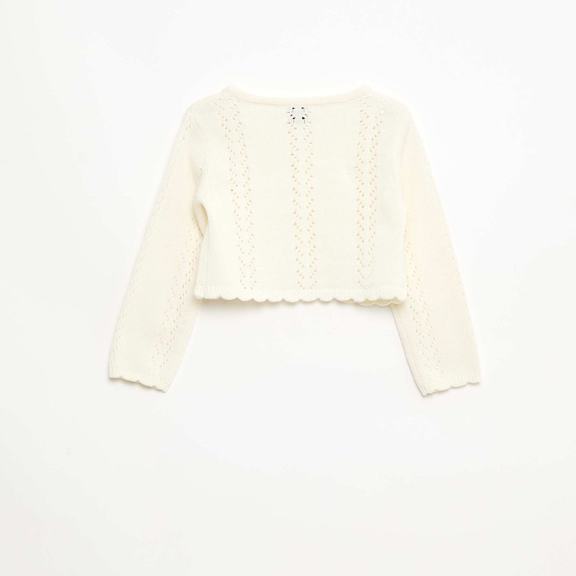 Boléro en maille ajourée BEIGE