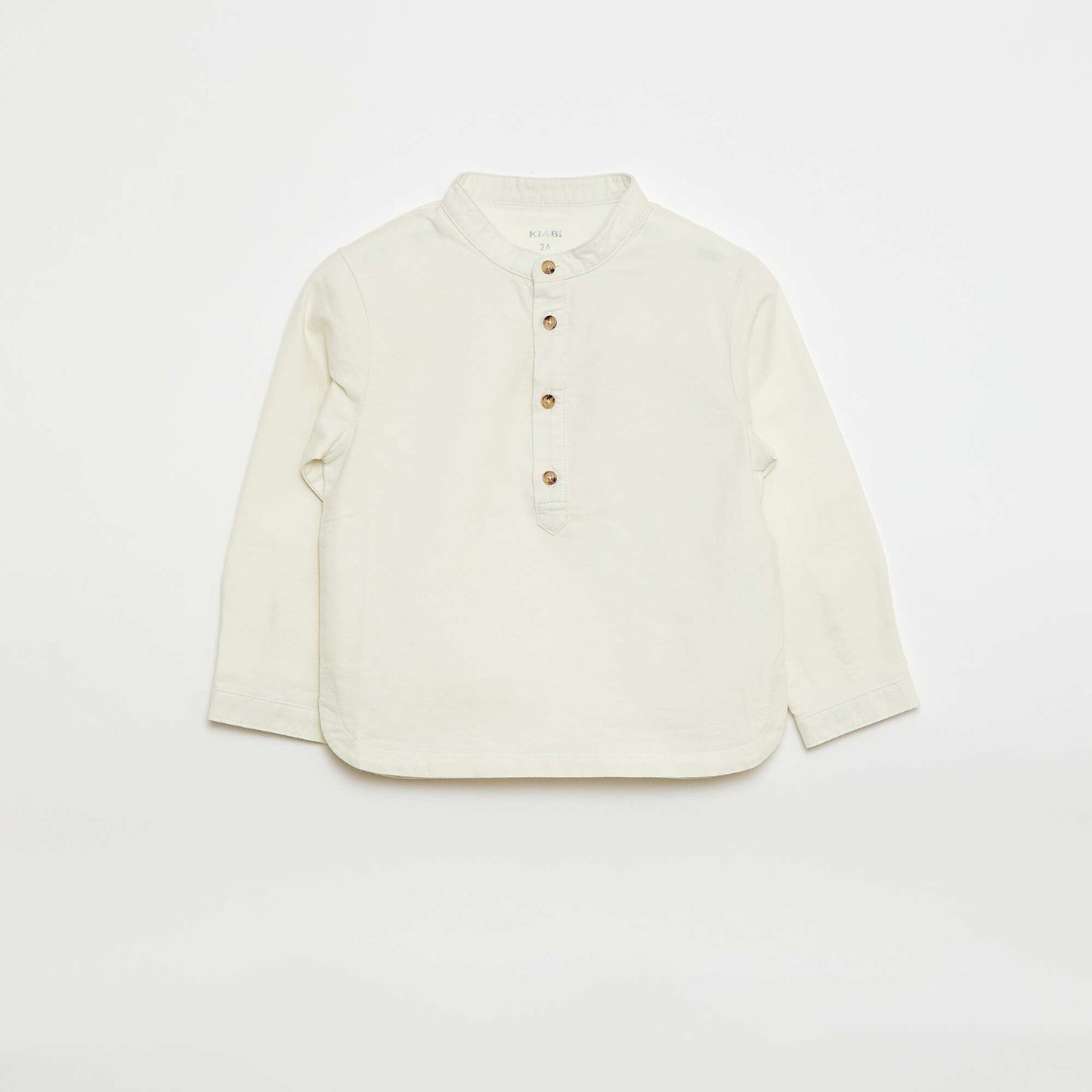 Chemise oxford avec col mao BLANC