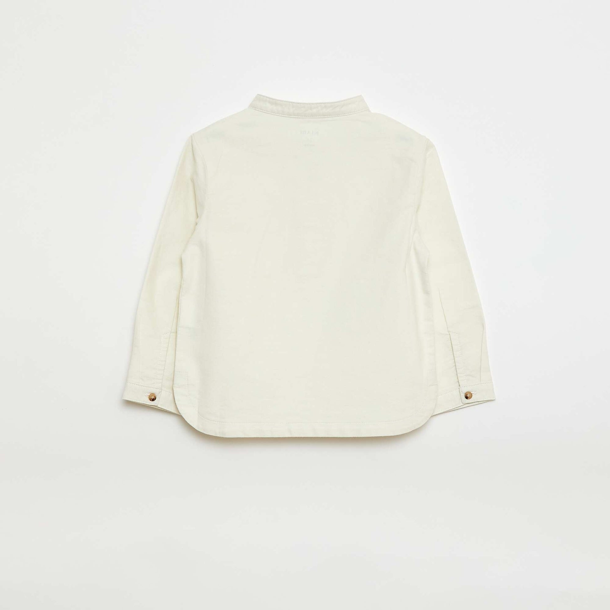 Chemise oxford avec col mao BLANC