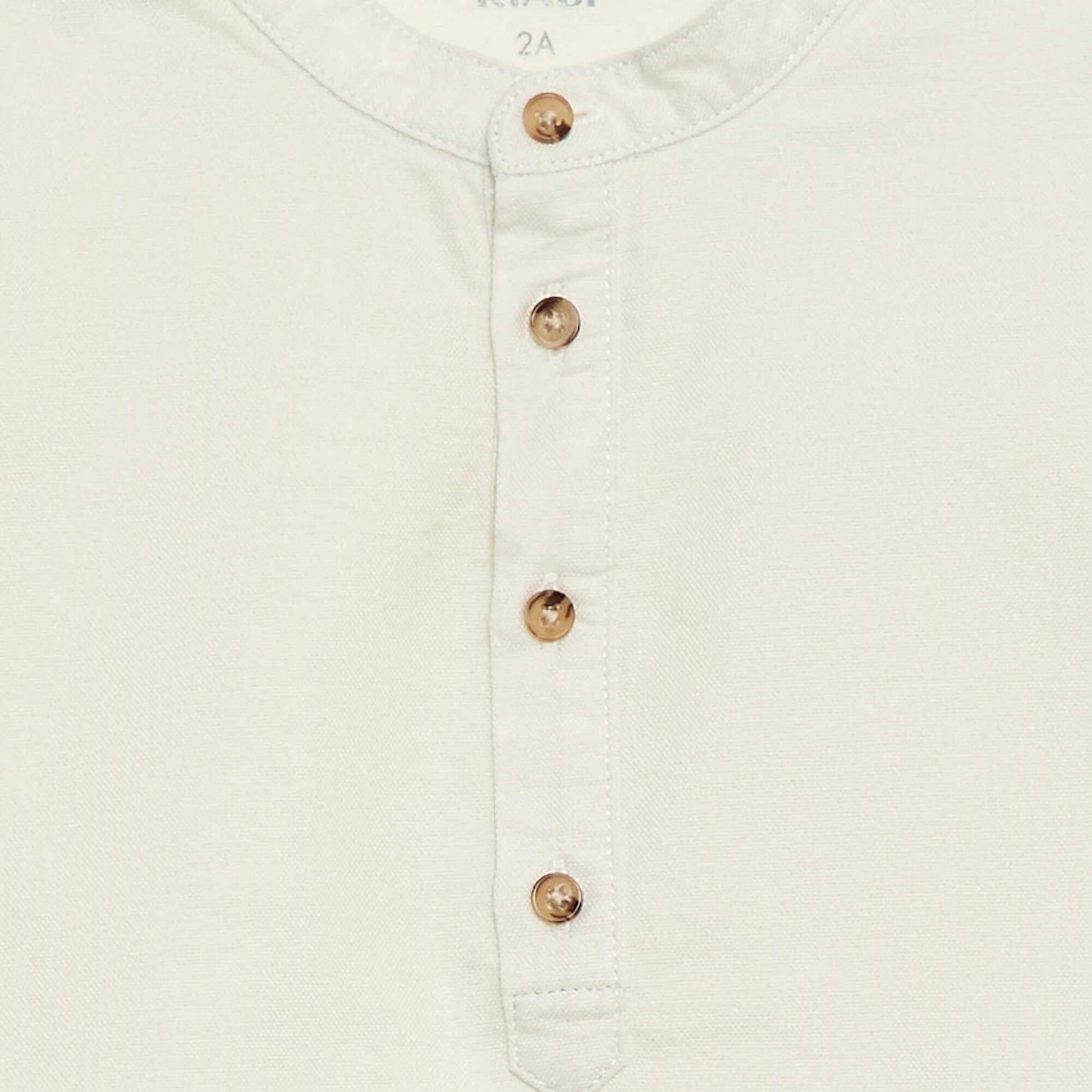 Chemise oxford avec col mao BLANC