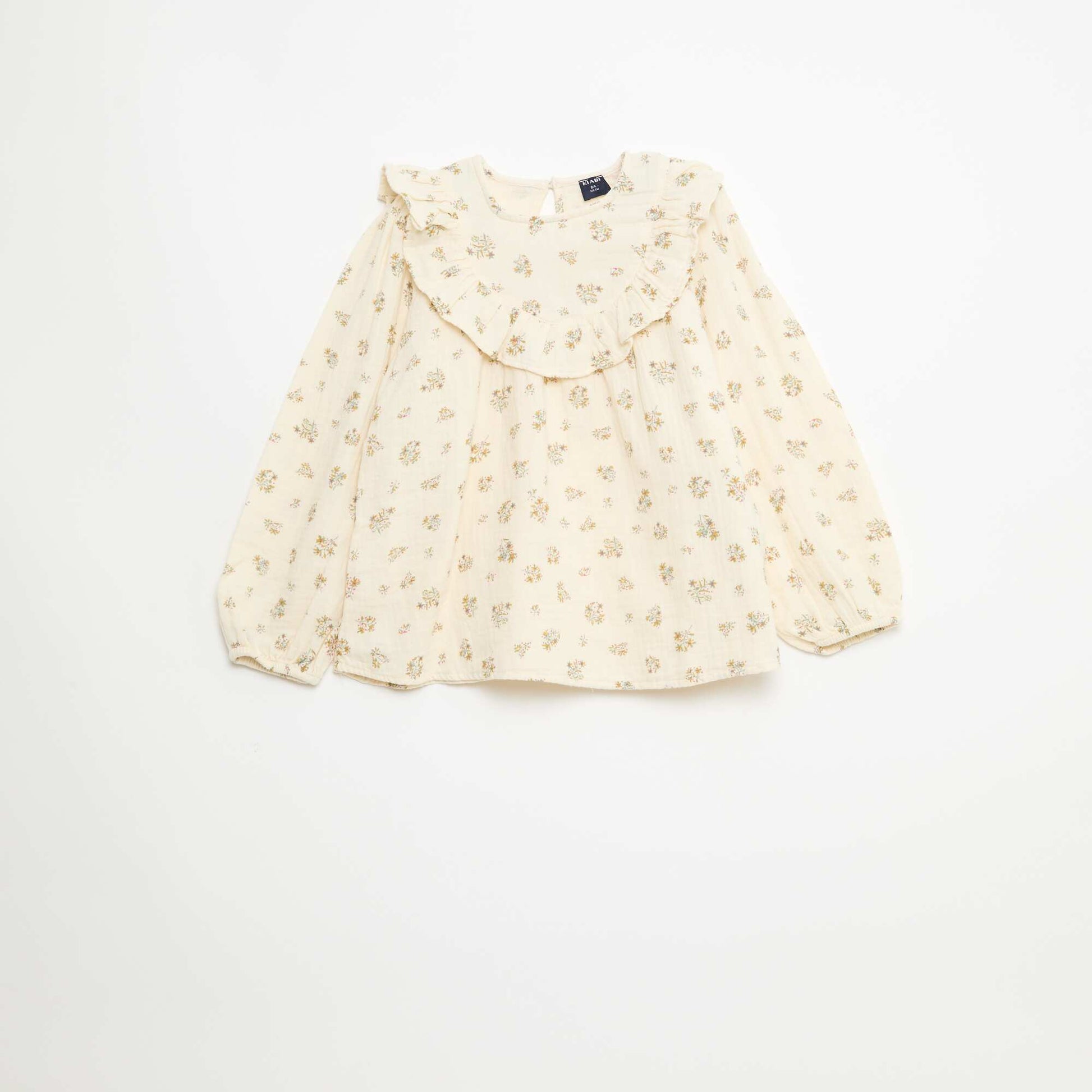 Blouse en double gaze de coton BEIGE
