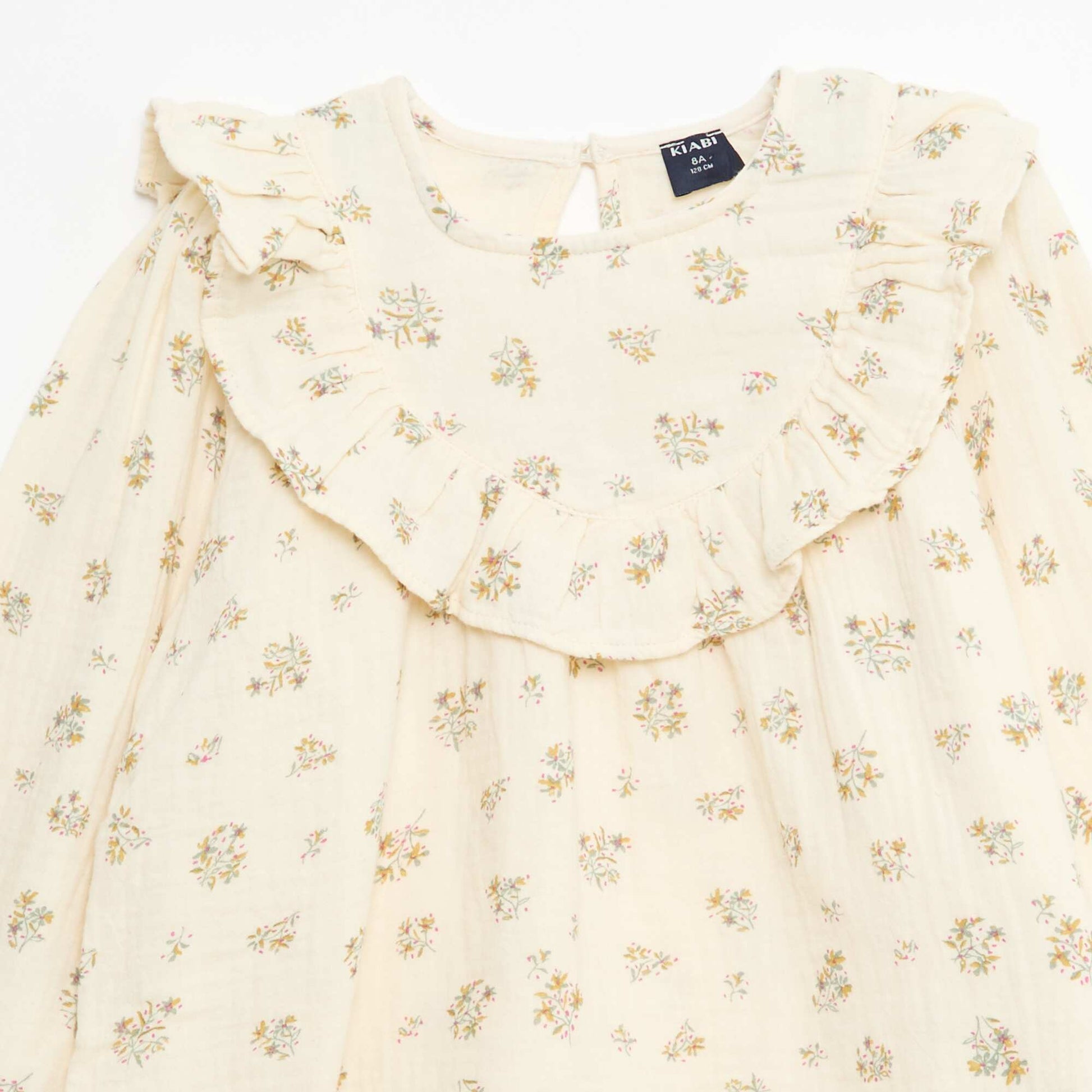 Blouse en double gaze de coton BEIGE