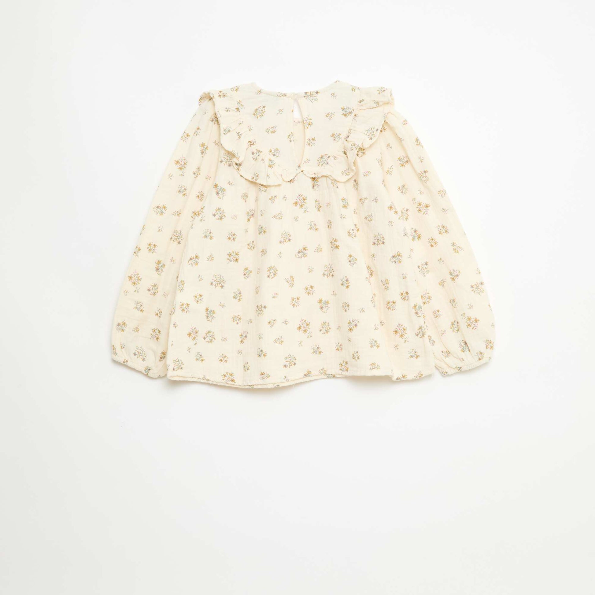 Blouse en double gaze de coton BEIGE
