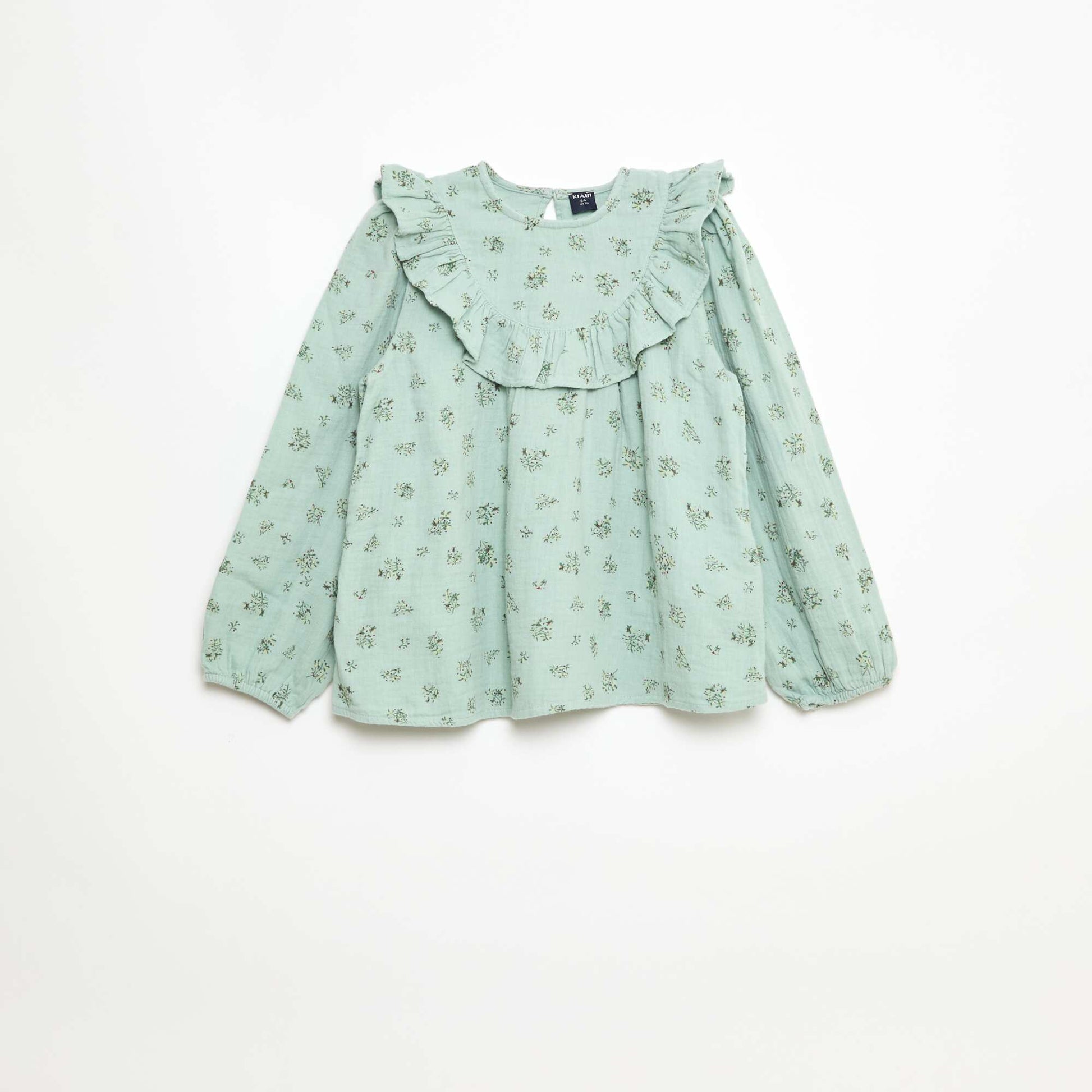 Blouse en double gaze de coton VERT