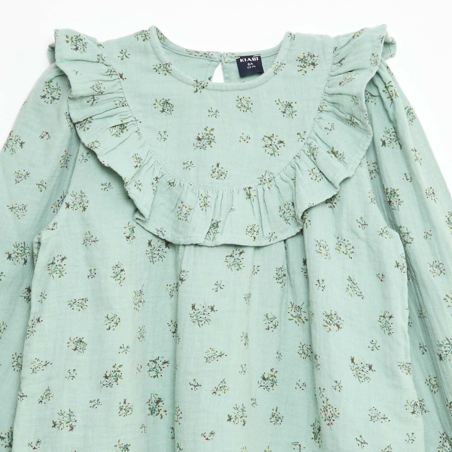 Blouse en double gaze de coton VERT