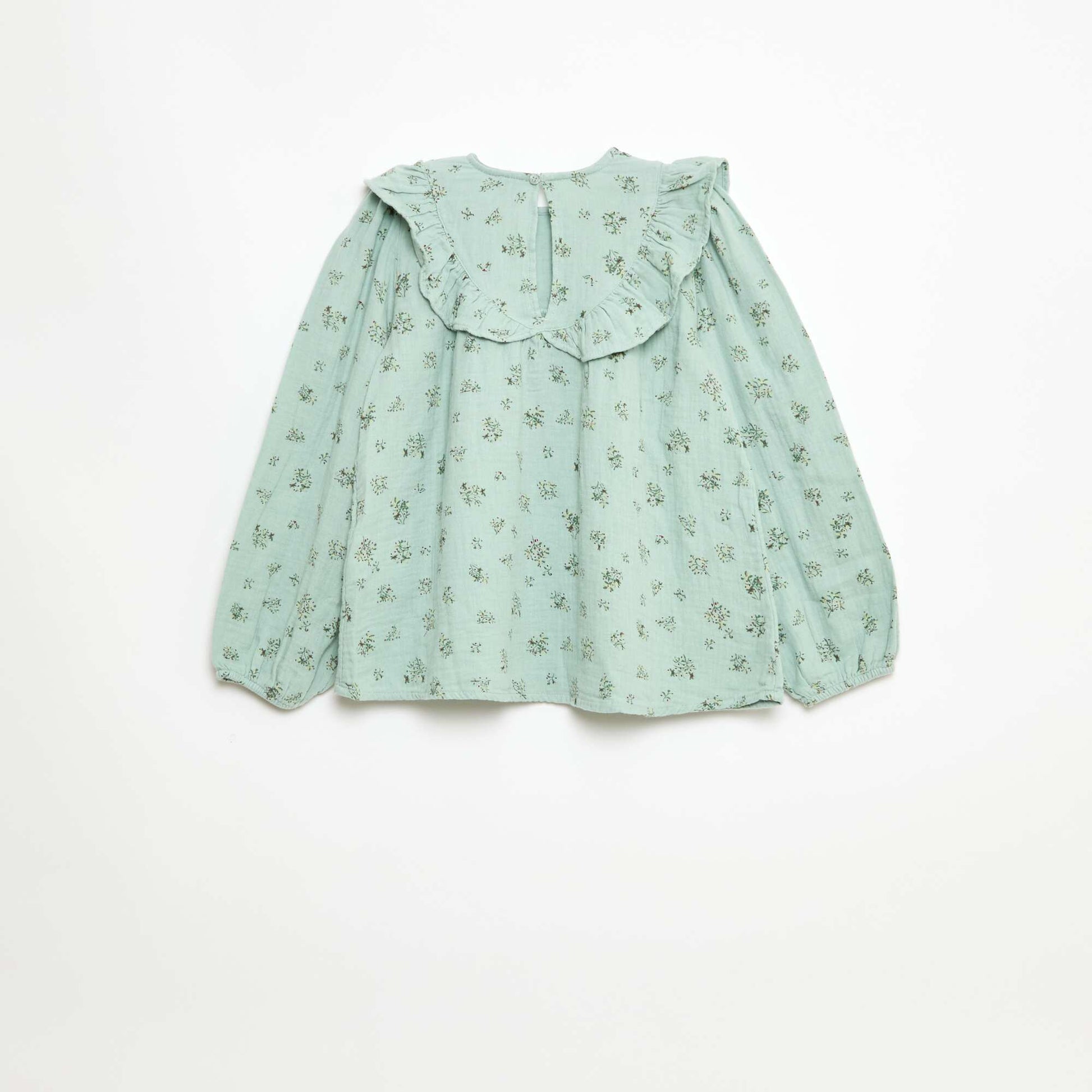 Blouse en double gaze de coton VERT
