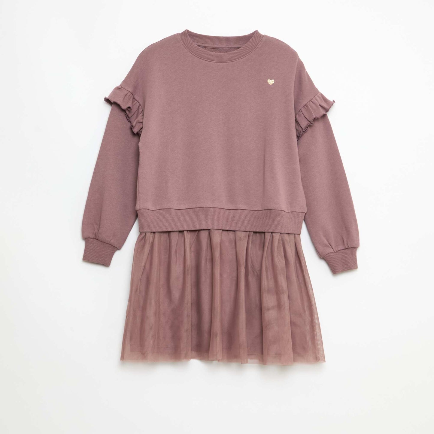 Robe sweat en maille french terry uni VIOLET