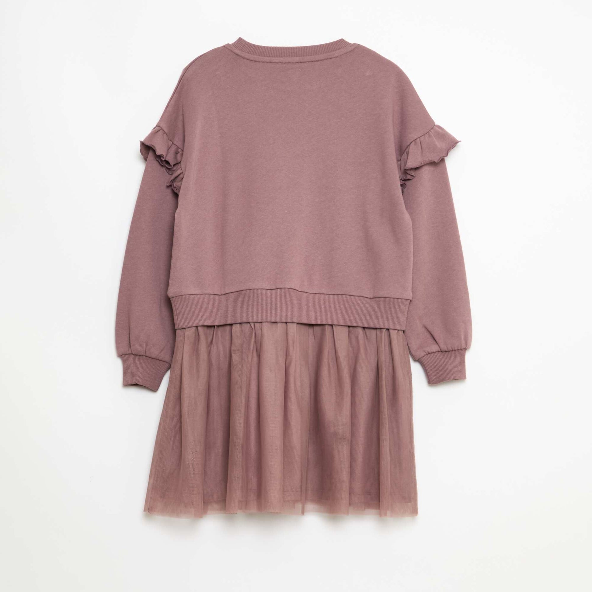 Robe sweat en maille french terry uni VIOLET