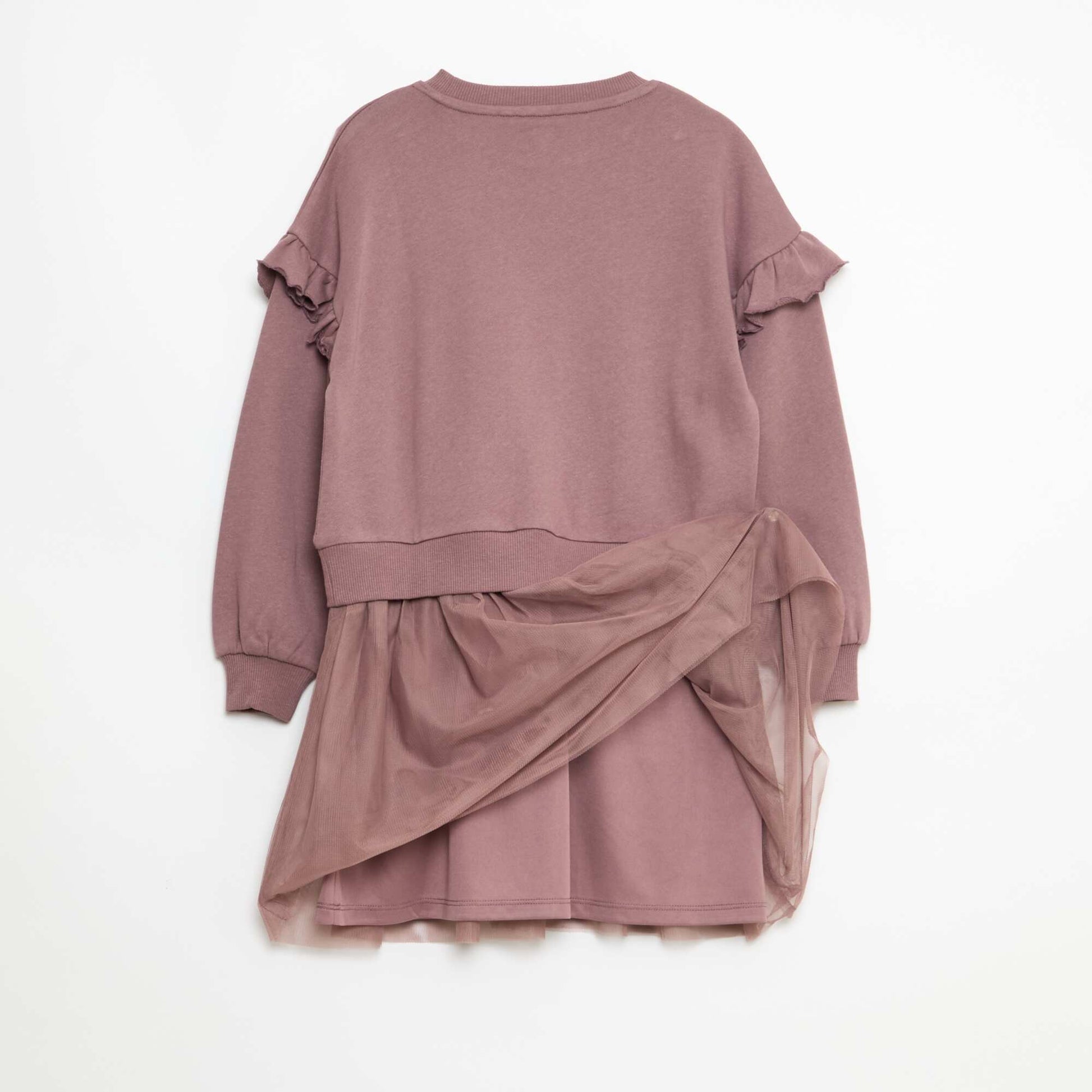 Robe sweat en maille french terry uni VIOLET