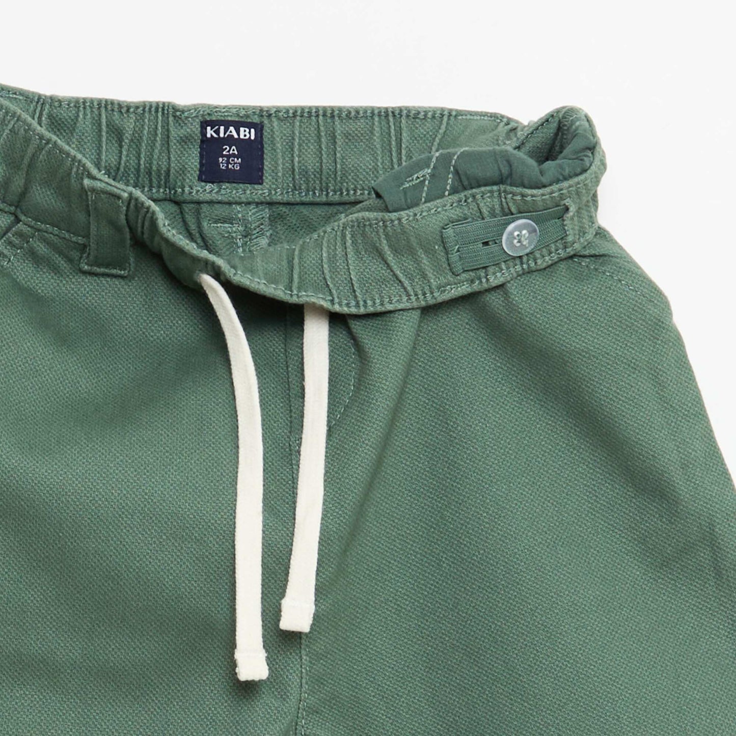 Pantalon paperbag en dobby VERT