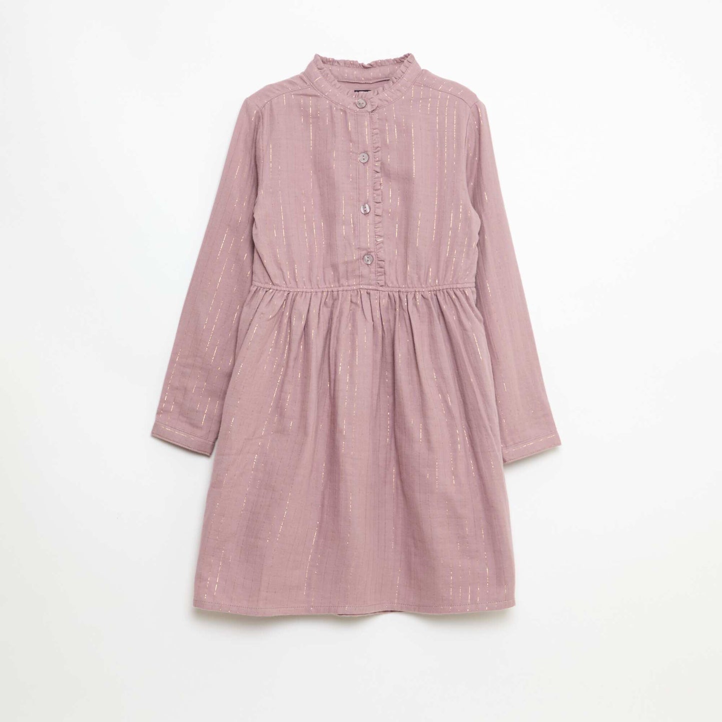 Robe unie avec fils brillants unie ROSE