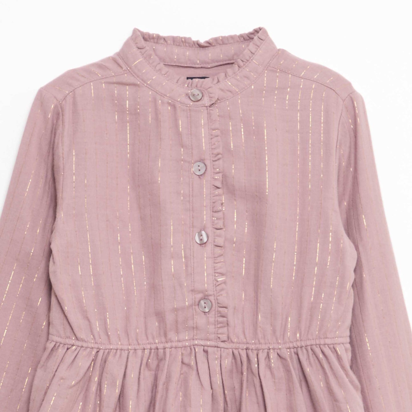 Robe unie avec fils brillants unie ROSE