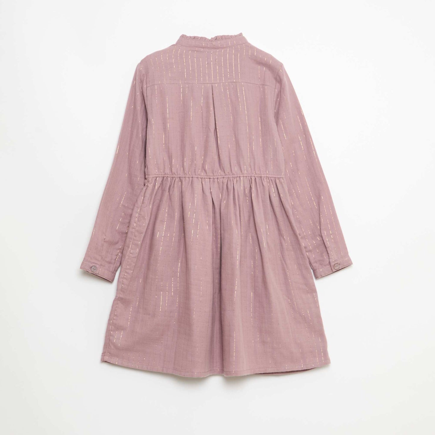 Robe unie avec fils brillants unie ROSE