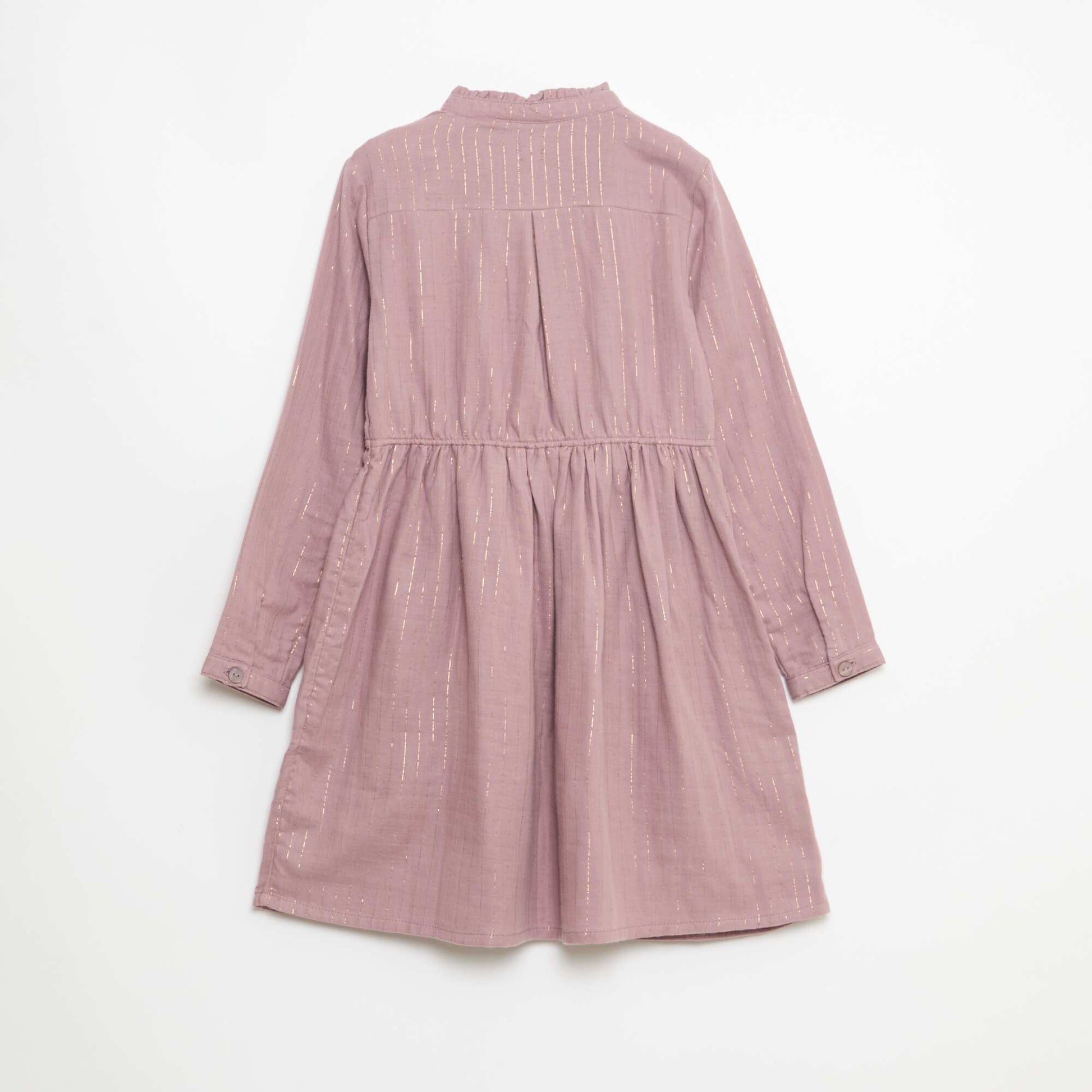 Robe unie avec fils brillants unie ROSE