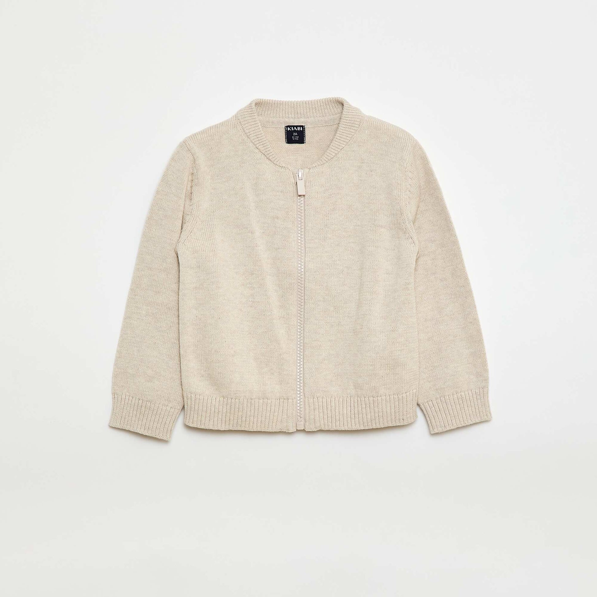 Gilet fin zippé BEIGE
