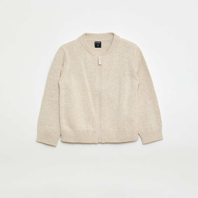 Gilet fin zippé BEIGE