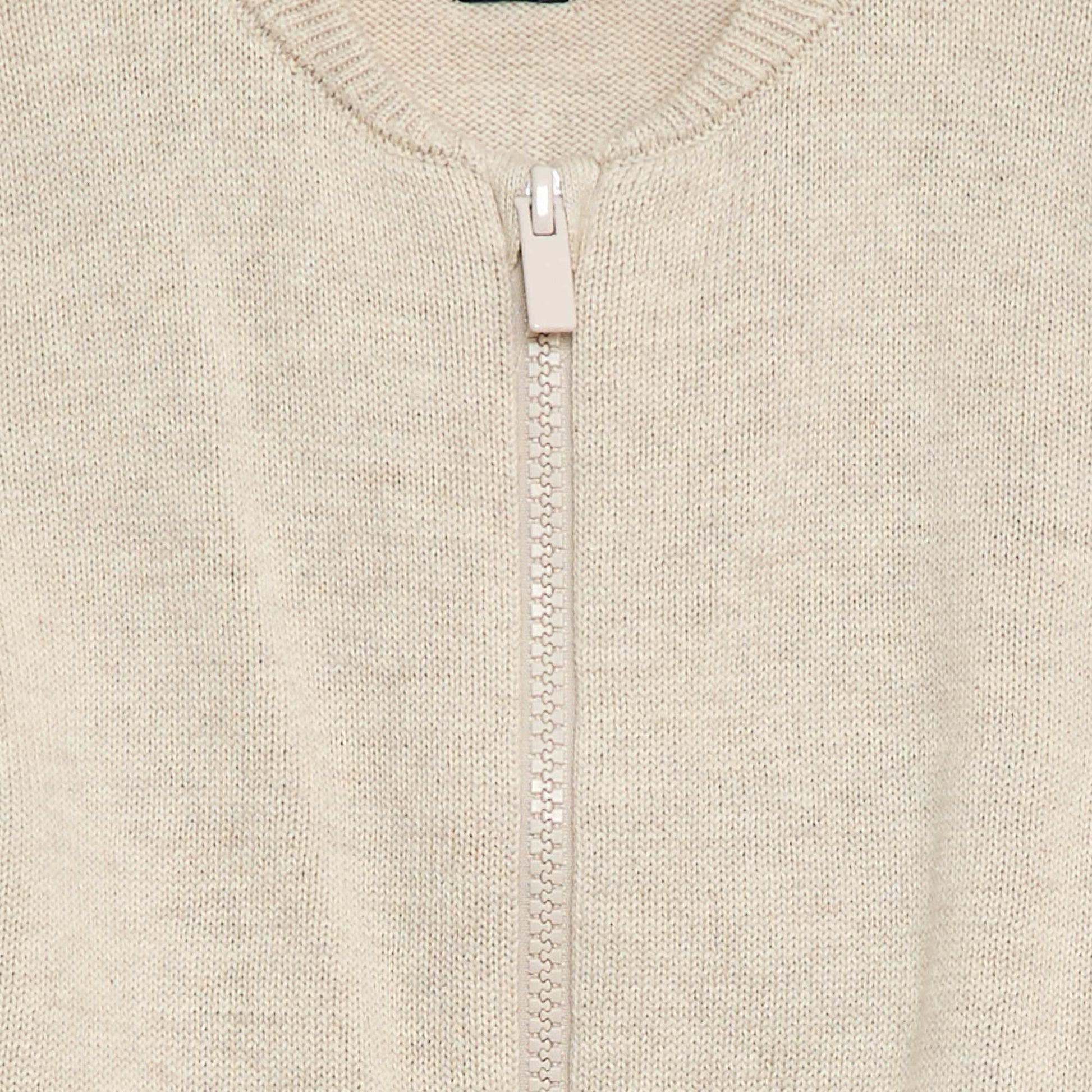 Gilet fin zippé BEIGE