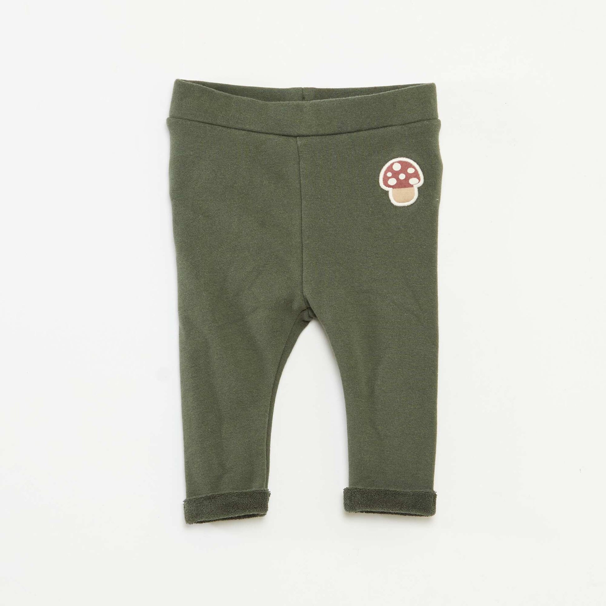 Ensemble legging en tricot animé + chaussettes all-over en coton KAKI