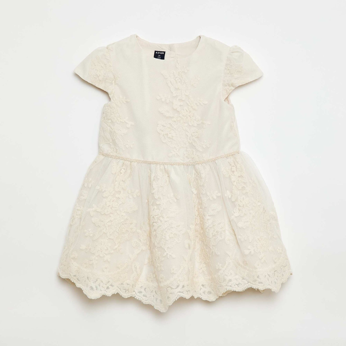 Robe de cérémonie en tulle brodé BLANC