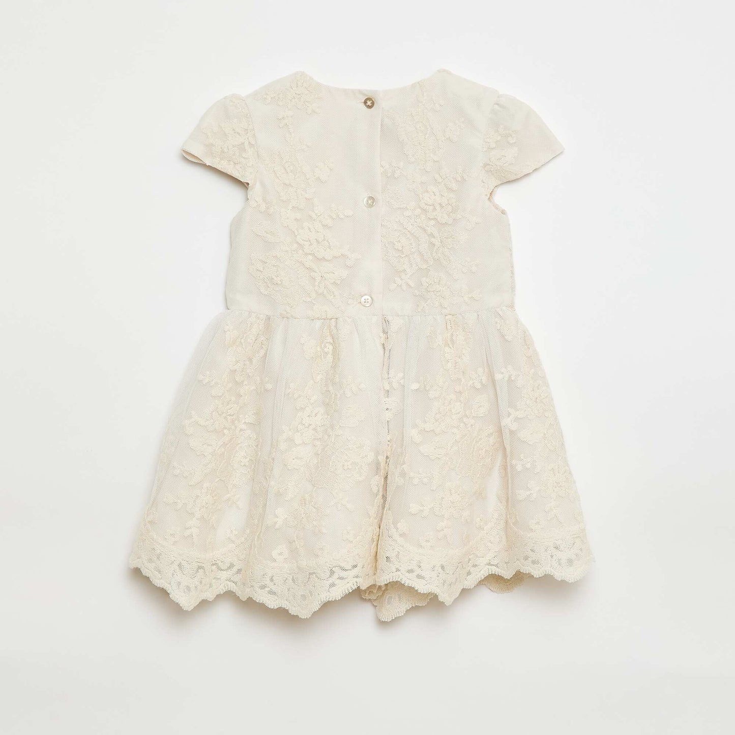 Robe de cérémonie en tulle brodé BLANC